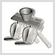 Take off the shell-shaped frame from the molten metal inlet.